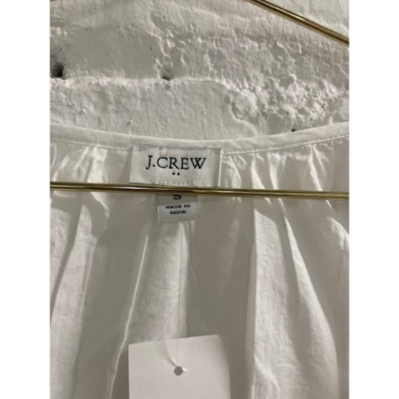 J. Crew AZ104 Women's White Long Sleeve V-Neck Pullover Blouse Top Size Small - Picture 2 of 6